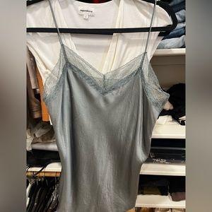 Vince 100% Silk Cami Lace Green small